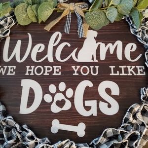 Buffalo Plaid Welcome Wreath Handmade